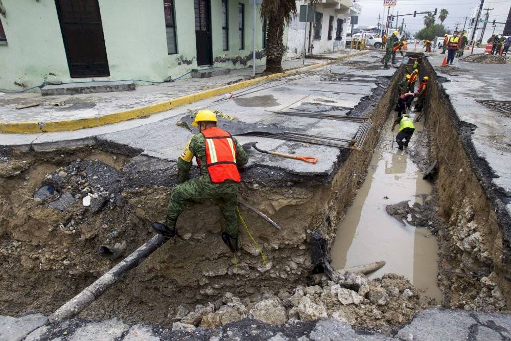 Limpieza en Nuevo León tras Hanna