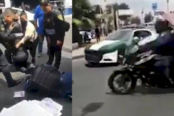 Persecución termina en choque entre patrulla y motocicleta de la Policía en la GAM