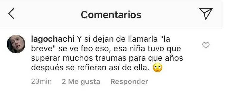 Captura de pantalla Instagram