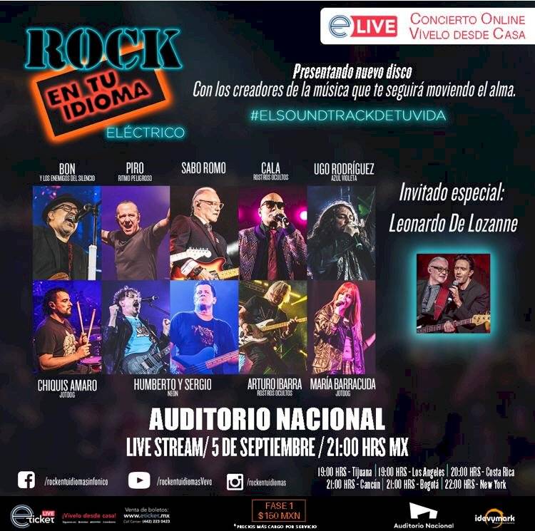 Rock en tu idioma ofrece live streaming desde el Auditorio ...