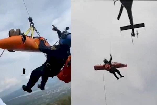 Rescatan a personas lesionadas por el deslizamiento de tierra en Iztapalapa