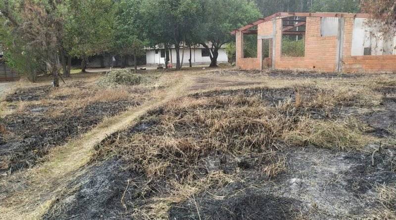 Predio en el que presuntamente se inició el incendio que afectó al cerro Ilaló el pasado 4 de agosto.