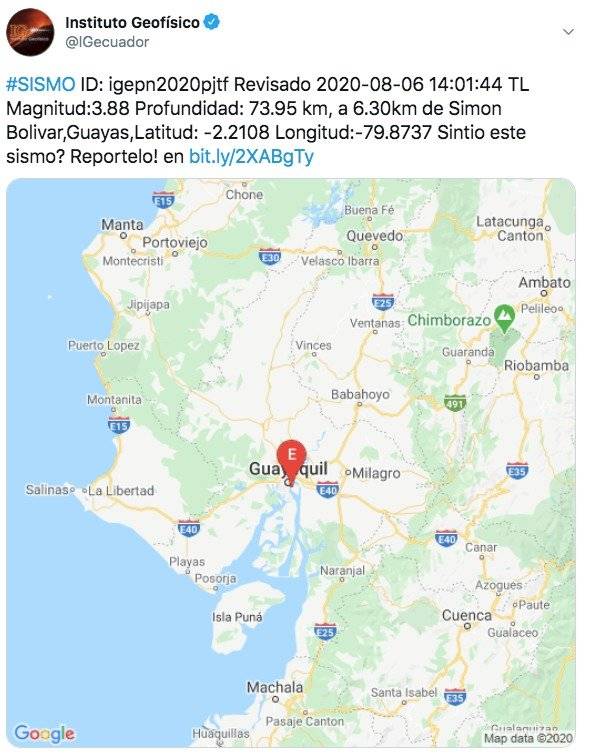 Sismo en Guayas