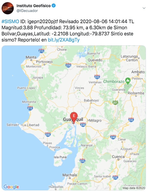 Sismo en Guayas