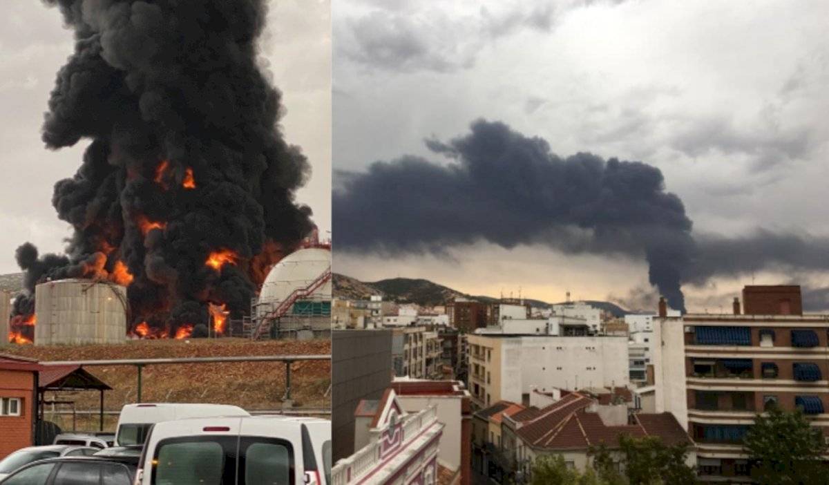 incendio en refinería españolac
