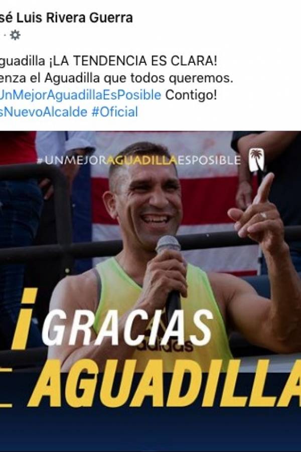 Rivera Guerra se declara ganador en Aguadilla