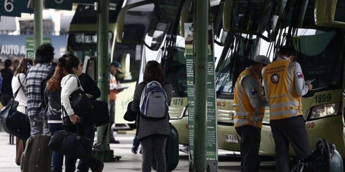 Terminal de buses en Estación Central.