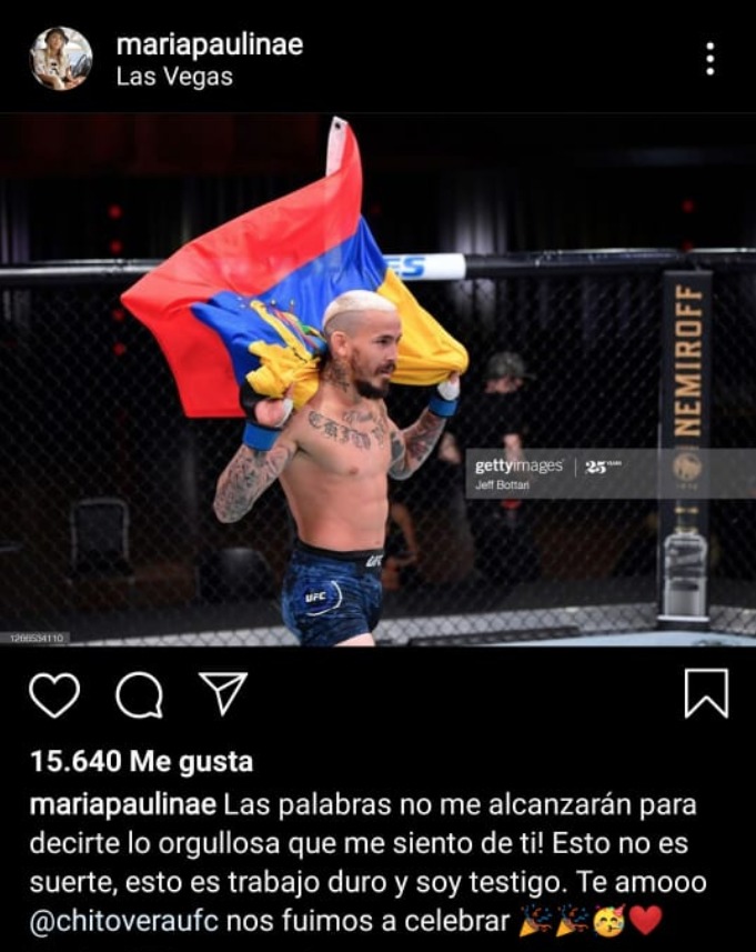 Mensaje de la esposa de Chito Vera