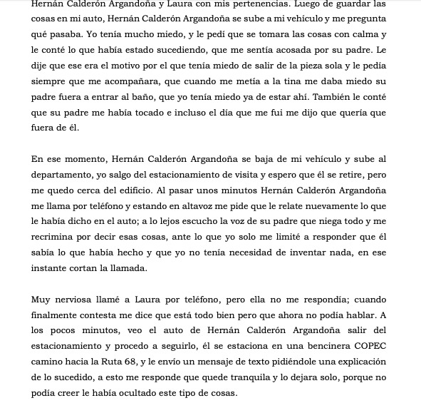 Trozo de querella contra Calderón