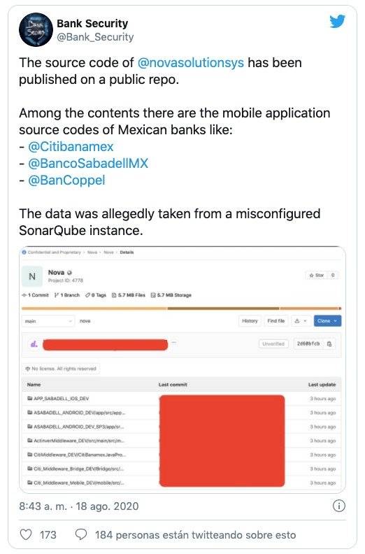 Citibanamex código fuente