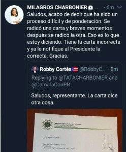Charbonier Renuncia