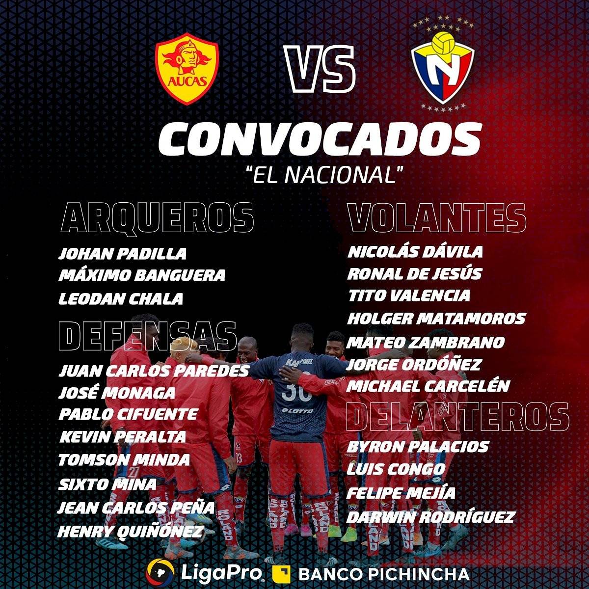 Los convocados de El Nacional
