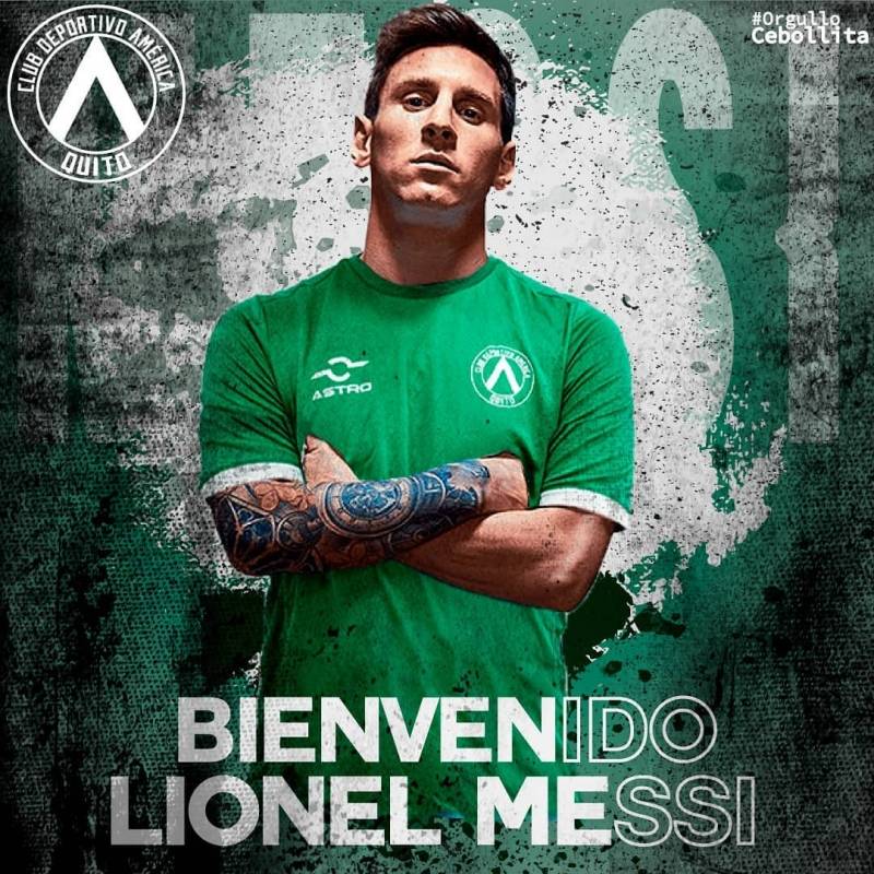 Lionel Messi, post del club América de Quito
