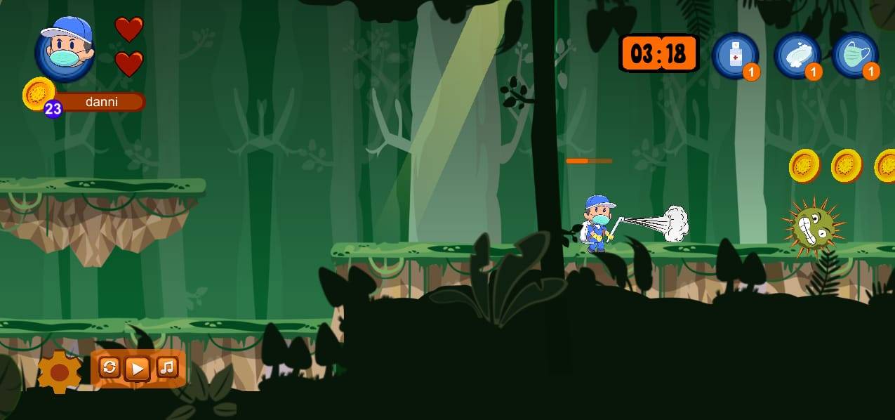 Videojuego Covid Attack