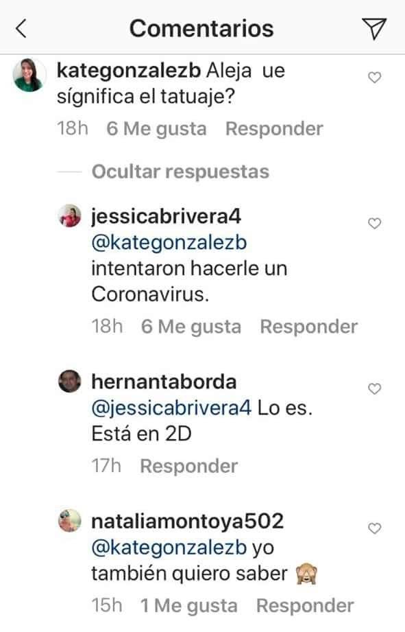 El desconocido tatuaje de Alejandra Azcárate que compararon con el coronavirus