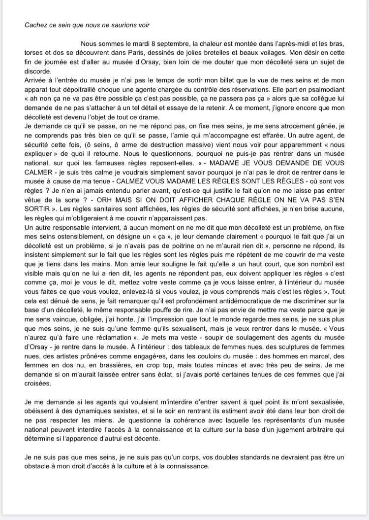 Carta de Jeanne a Museo