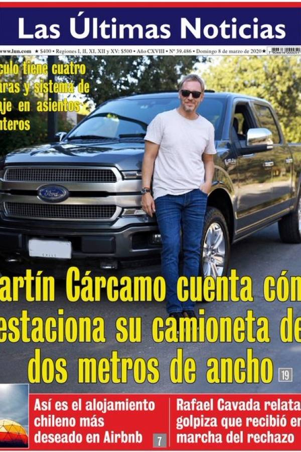Martín Cárcamo y portada de LUN