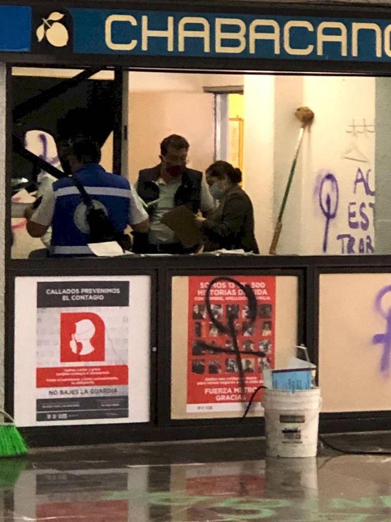 Daños en la estación Chabacano del Metro