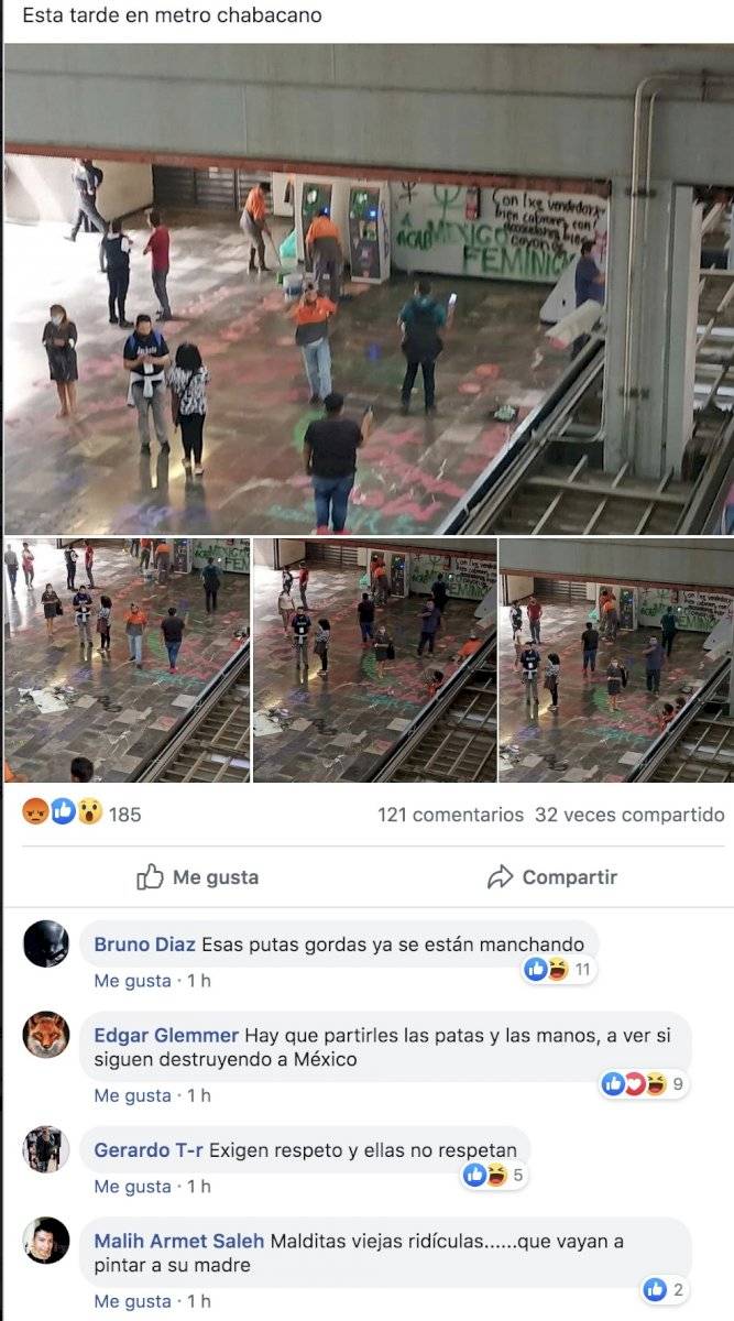Encapuchadas destrozan instalaciones del Metro Chabacano