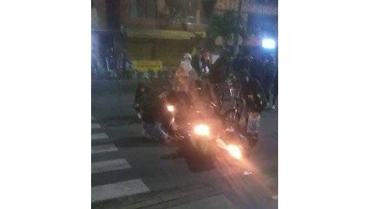Encapuchados en manifestaciones en Itagüí
