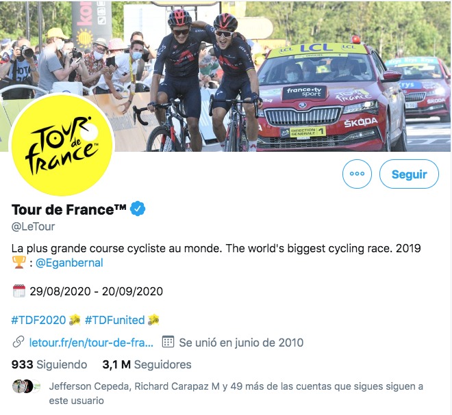 Portada Twitter Tour de Francia Portada Twitter Tour de Francia