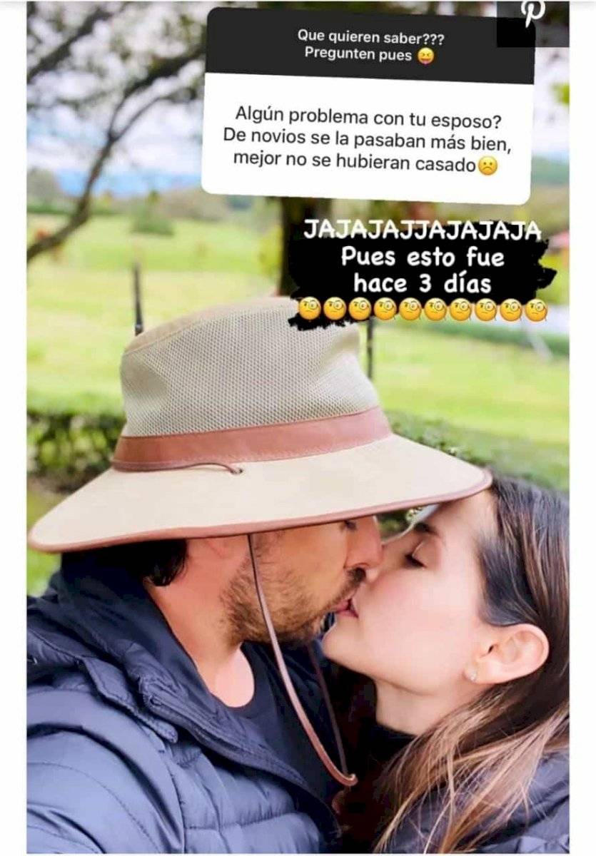 Carmen Villalobos respondió con amorosa foto a quienes dicen que está de pela con su esposo