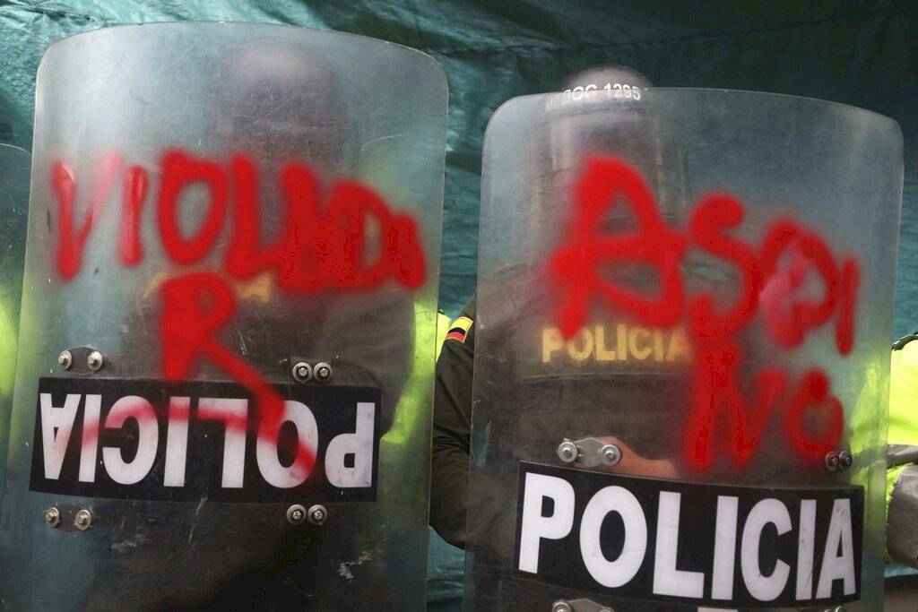 Protesta brutalidad policial colombia