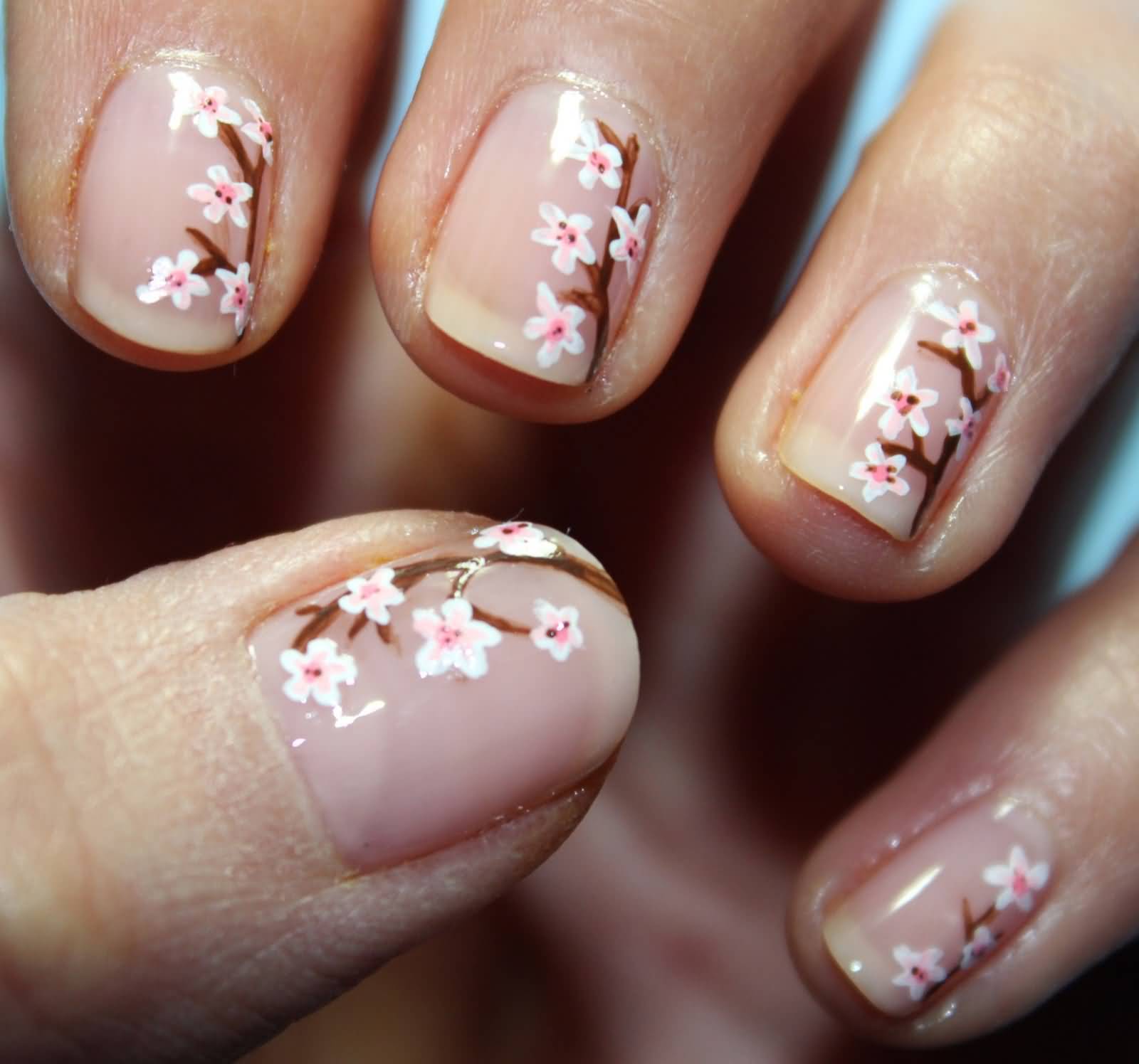Diseño con flores Diseños de uñas