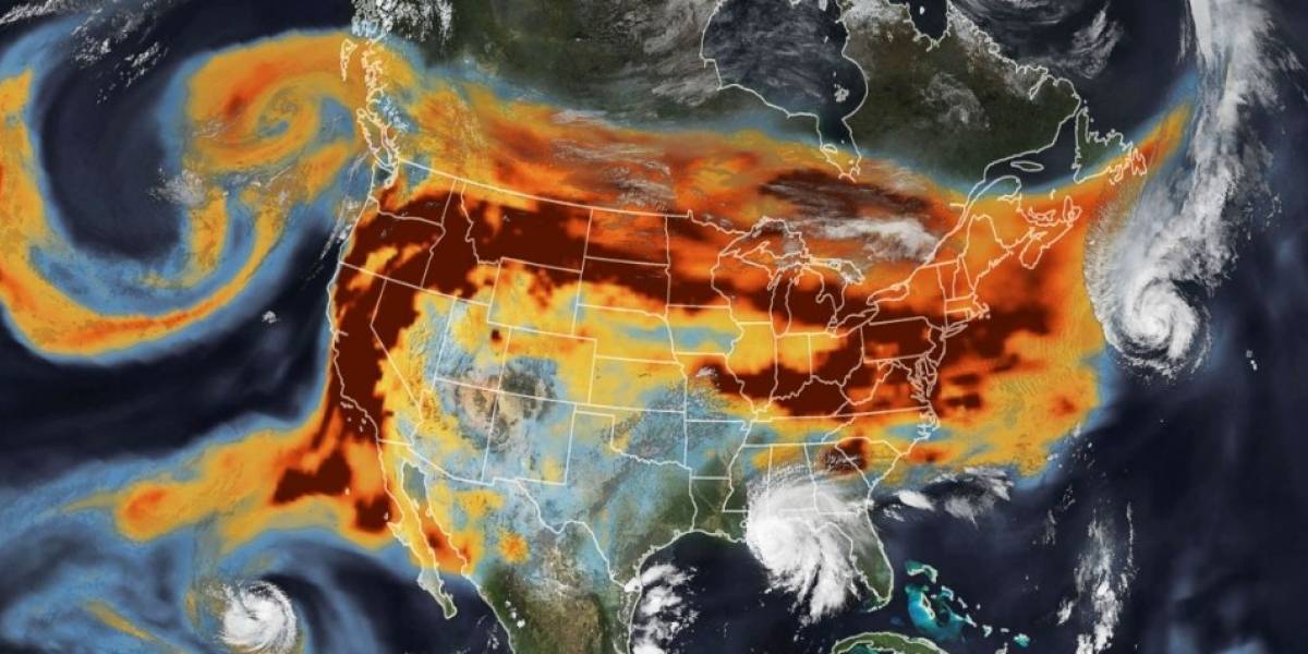 NASA: La impactante imagen satelital con los incendios y huracanes en Estados Unidos