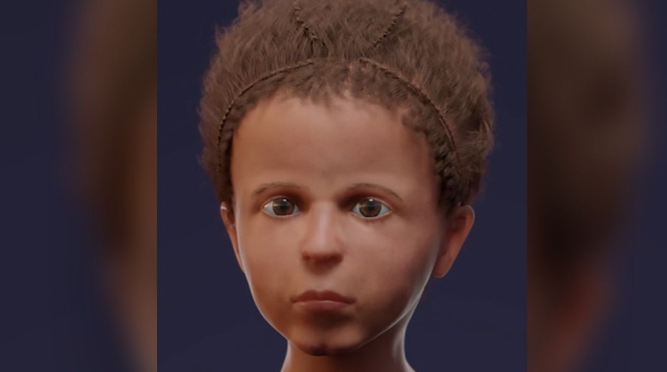 Reconstrucción computarizad a del rostro del niño. Reconstrucción computarizada del rostro del niño.