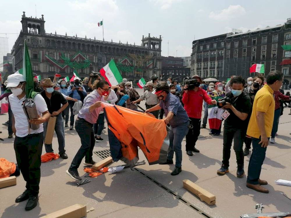Llegada de Frena al Zócalo de la CDMX