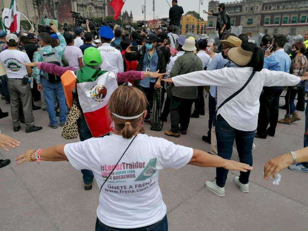 Llegada de Frena al Zócalo de la CDMX