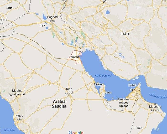 Mapa de Kuwait