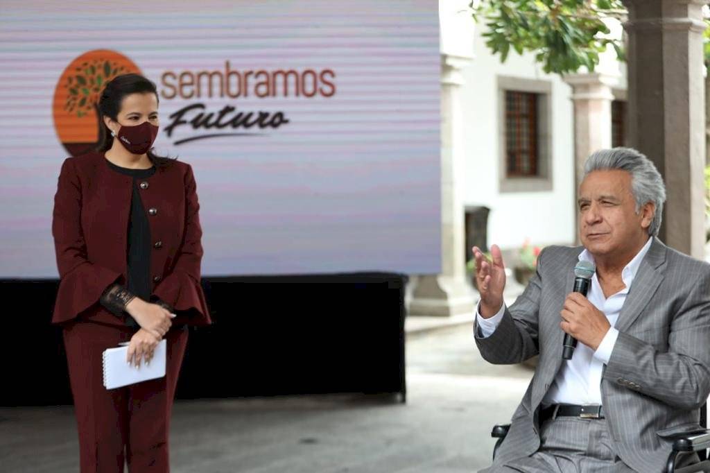 María Paula Romo y Lenín Moreno