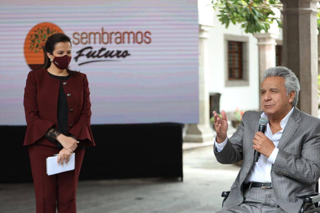 María Paula Romo y Lenín Moreno