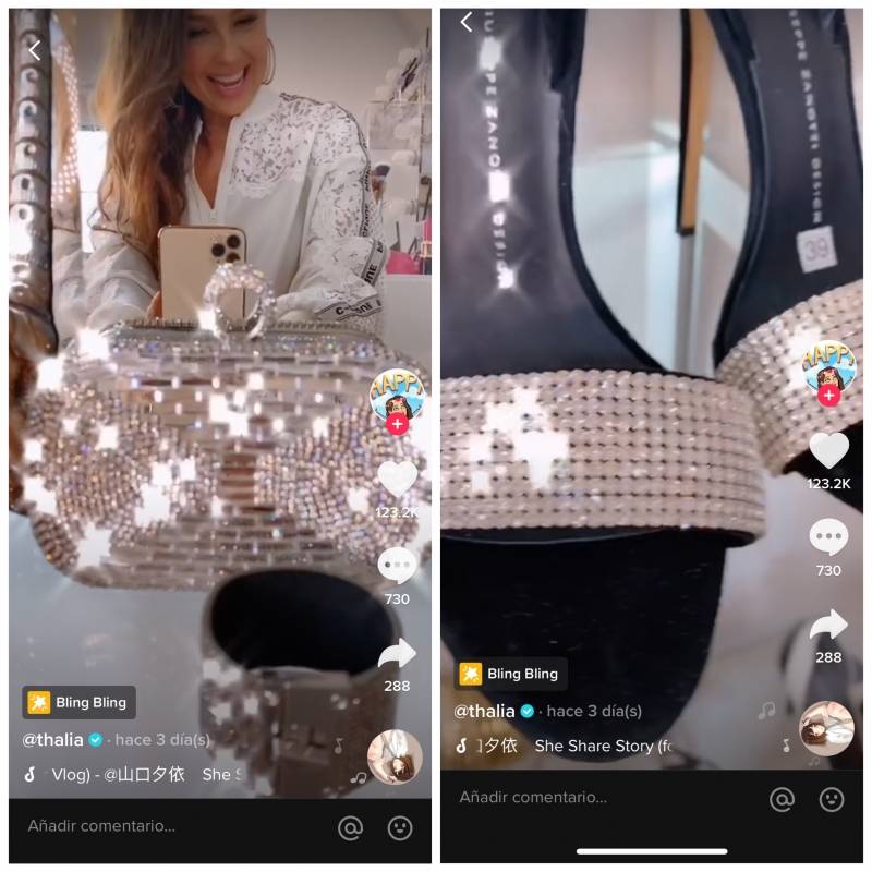 Thalía presume los detalles más íntimos de su costoso guardarropa
