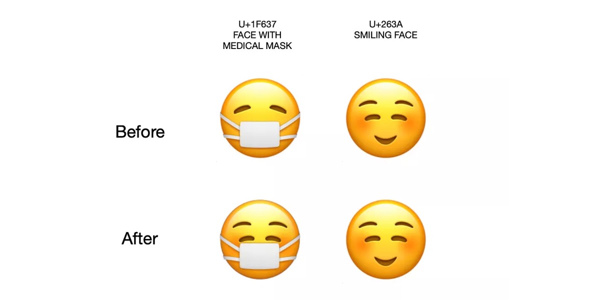  iPhone: Apple cambia el emoji de la mascarilla facial paralo alegre 