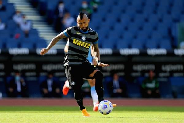 Con Vidal de titular y Alexis ingresando en el segundo tiempo: Inter empata en su visita a la Lazio
