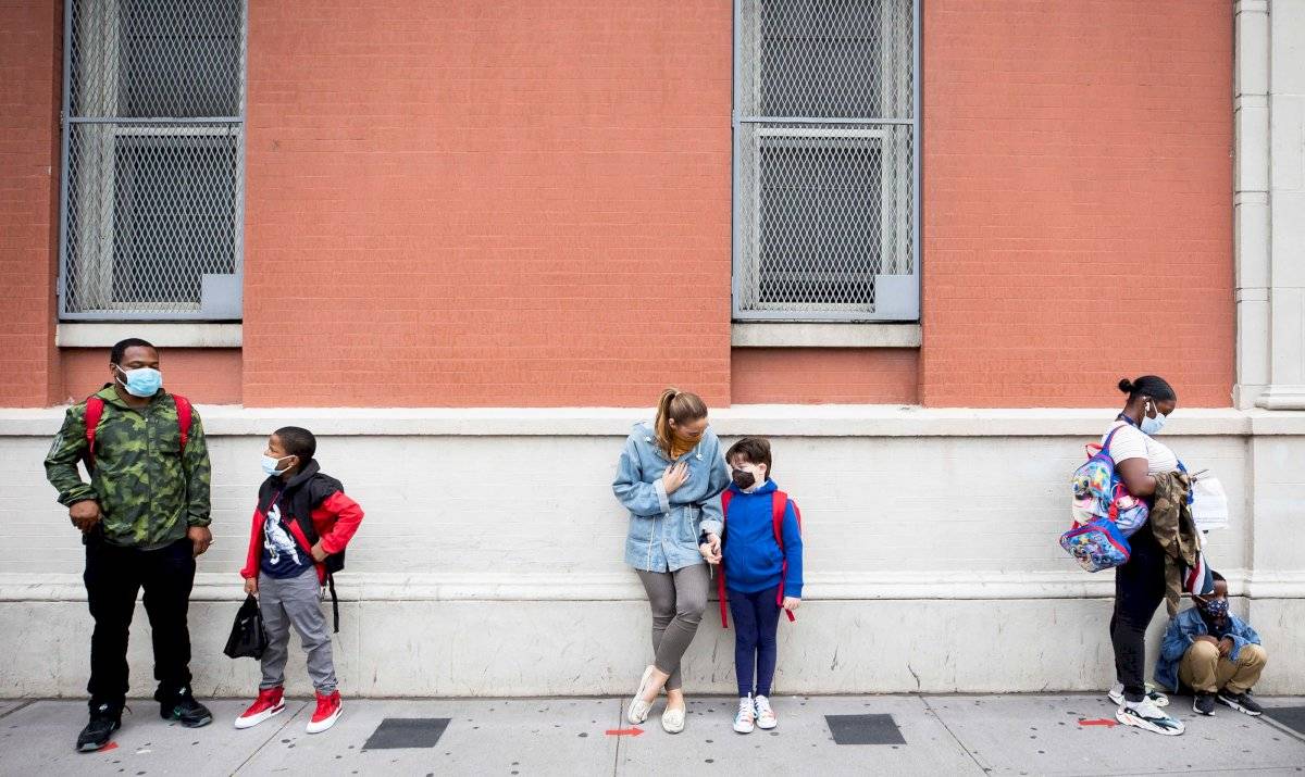 estudiantes regresaron a clases presenciales en New York