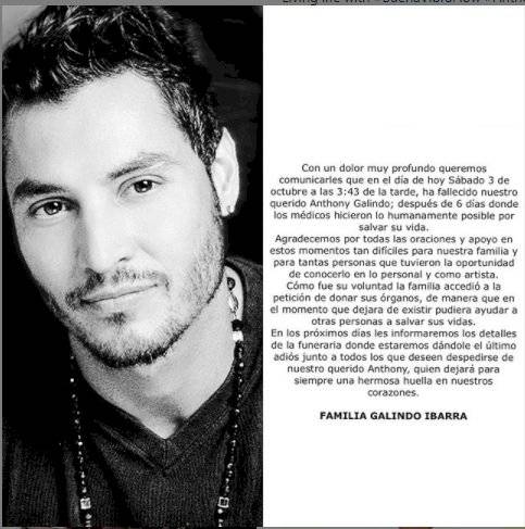 Comunicado de la familia del exintegrante de Menudo