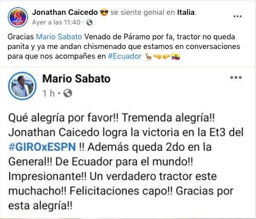 Jonathan Caicedo a Mario Sabato