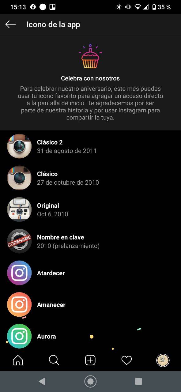 Instagram cambiar logo 