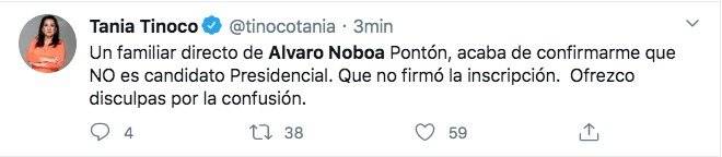 Twitter de Tania Tinoco