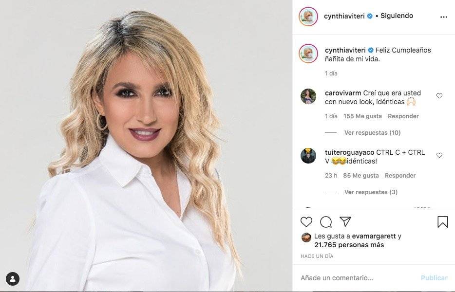 Cynthia Viteri celebró cumpleaños de su hermana Nathalie en Instagram