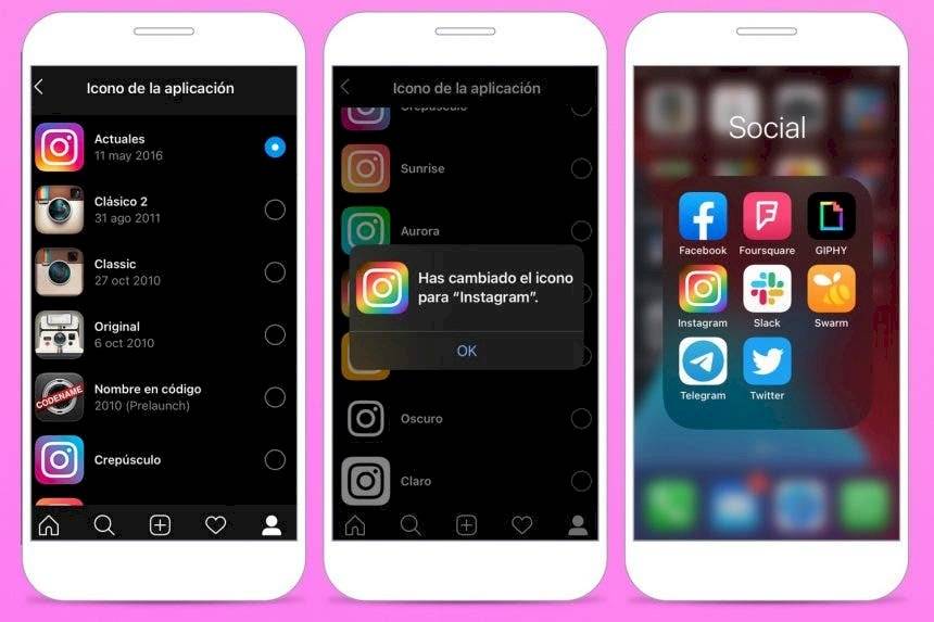 Cambiar iconos por el aniversario de Instagram