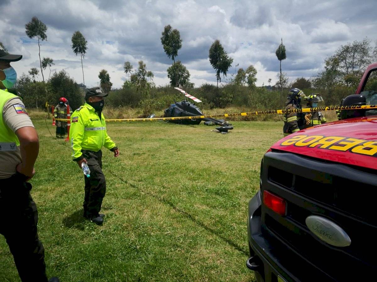 Helicóptero de la FAE se accidentó en el parque Itchimbía en Quito