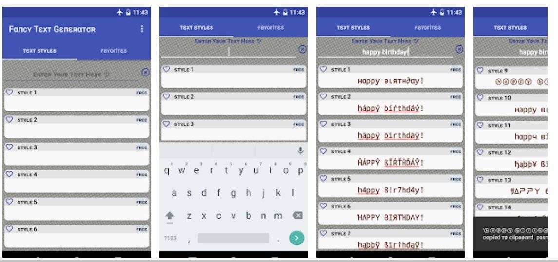 Captura de pantalla de la app
