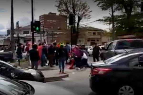 El violento enfrentamiento que marcó marcha del "rechazo"