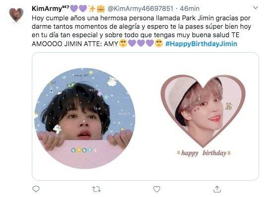 Cumpleaños de Jimin fue tendencia en Twitter