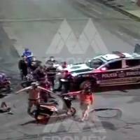Difunden video de un choque entre dos motociclistas en Ecatepec
